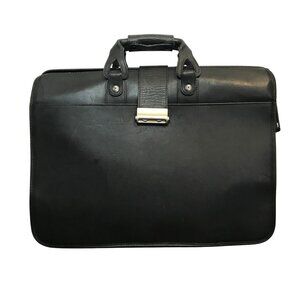 Hartmann Briefcase Classic Black Leather Executive Professional Document Bag 18"
